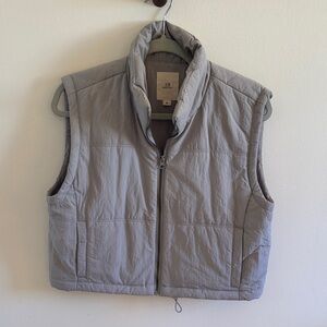 Thread & Supply Cropped Gray Puffer Vest